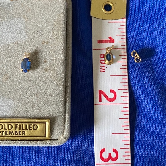 Tru-Kay I September Birthstone Earrings I 14KT GF - Picture 5 of 13